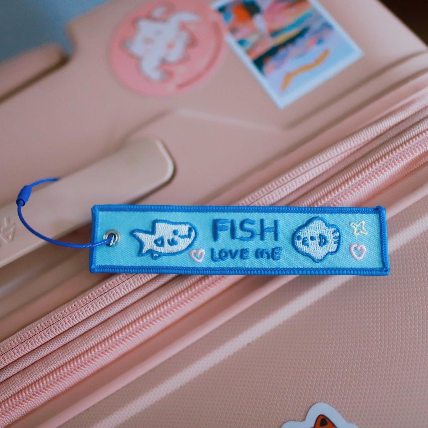 i love fish keychain