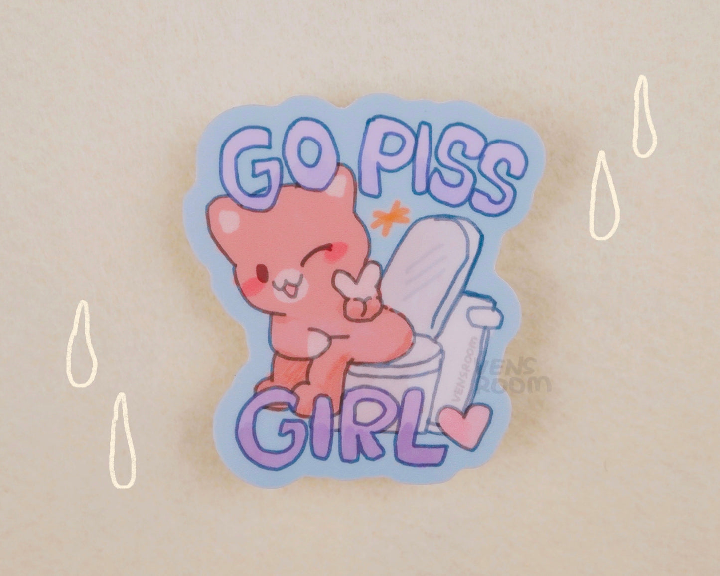 go piss girl sticker