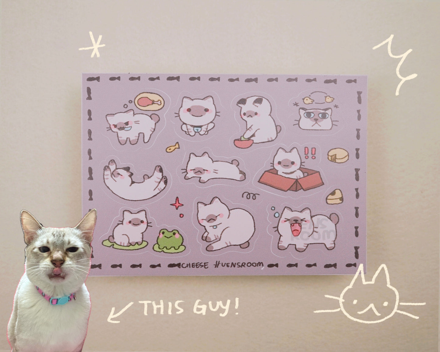 cheese sticker sheet