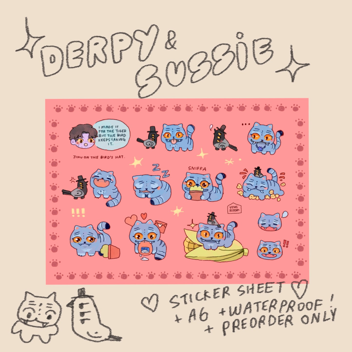 derpy & sussie sticker sheet