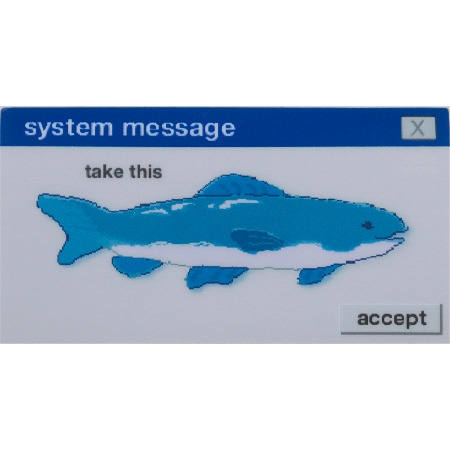 take this fish sticker