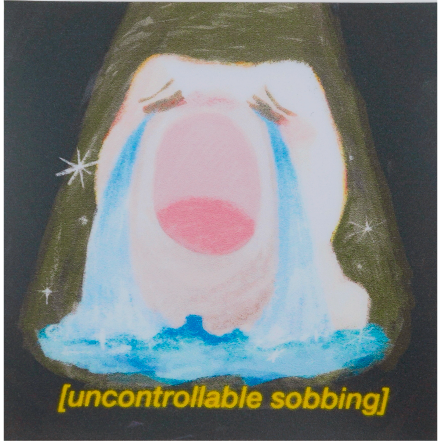 uncontrollable crying sticker