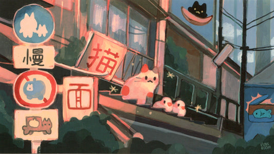 rooftop pals print