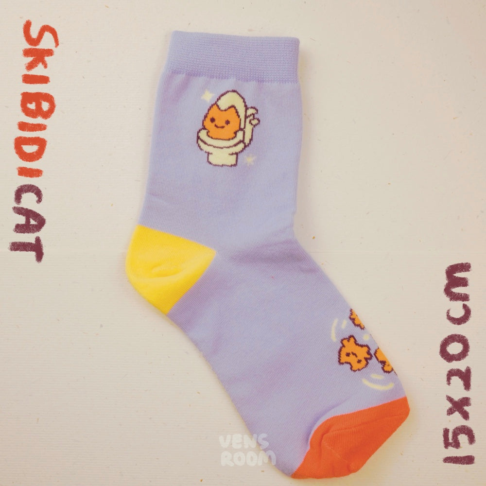 skibidi cat socks