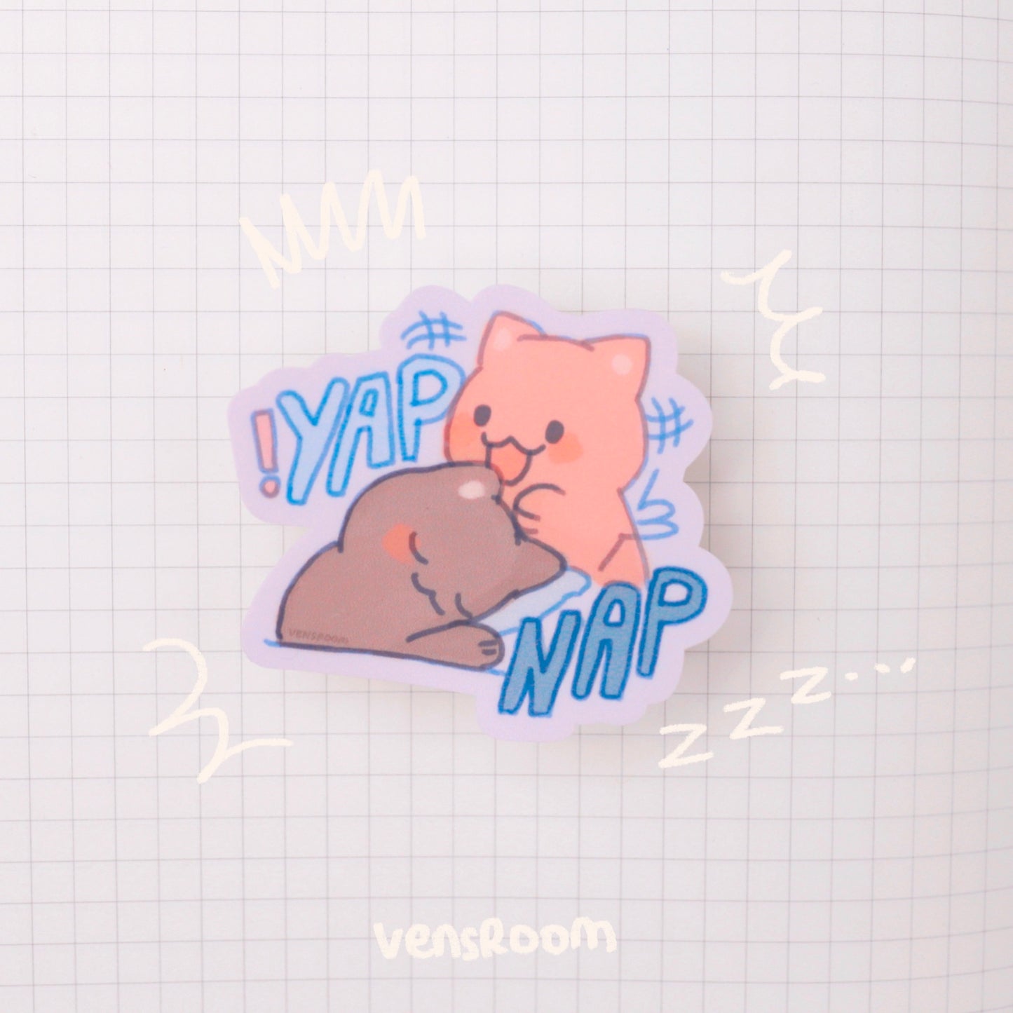 yap and nap sticker