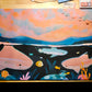 sunset shark deskmat