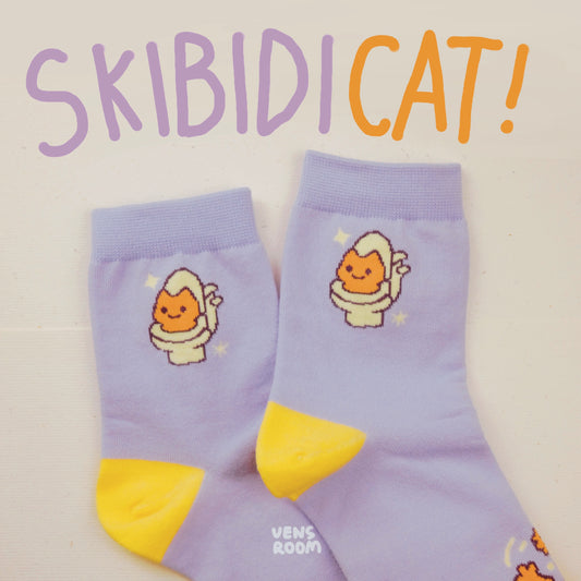 skibidi cat socks