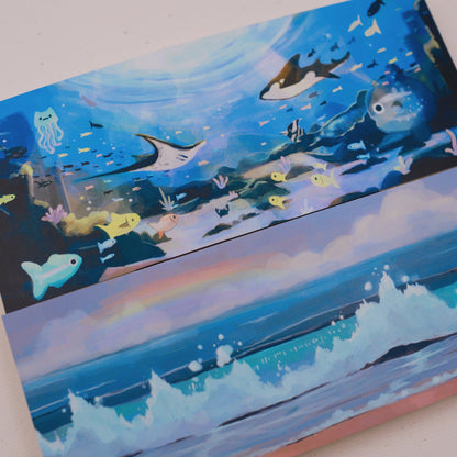above & under ocean prints