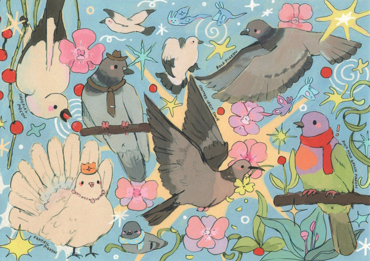 pigeon sketchbook print