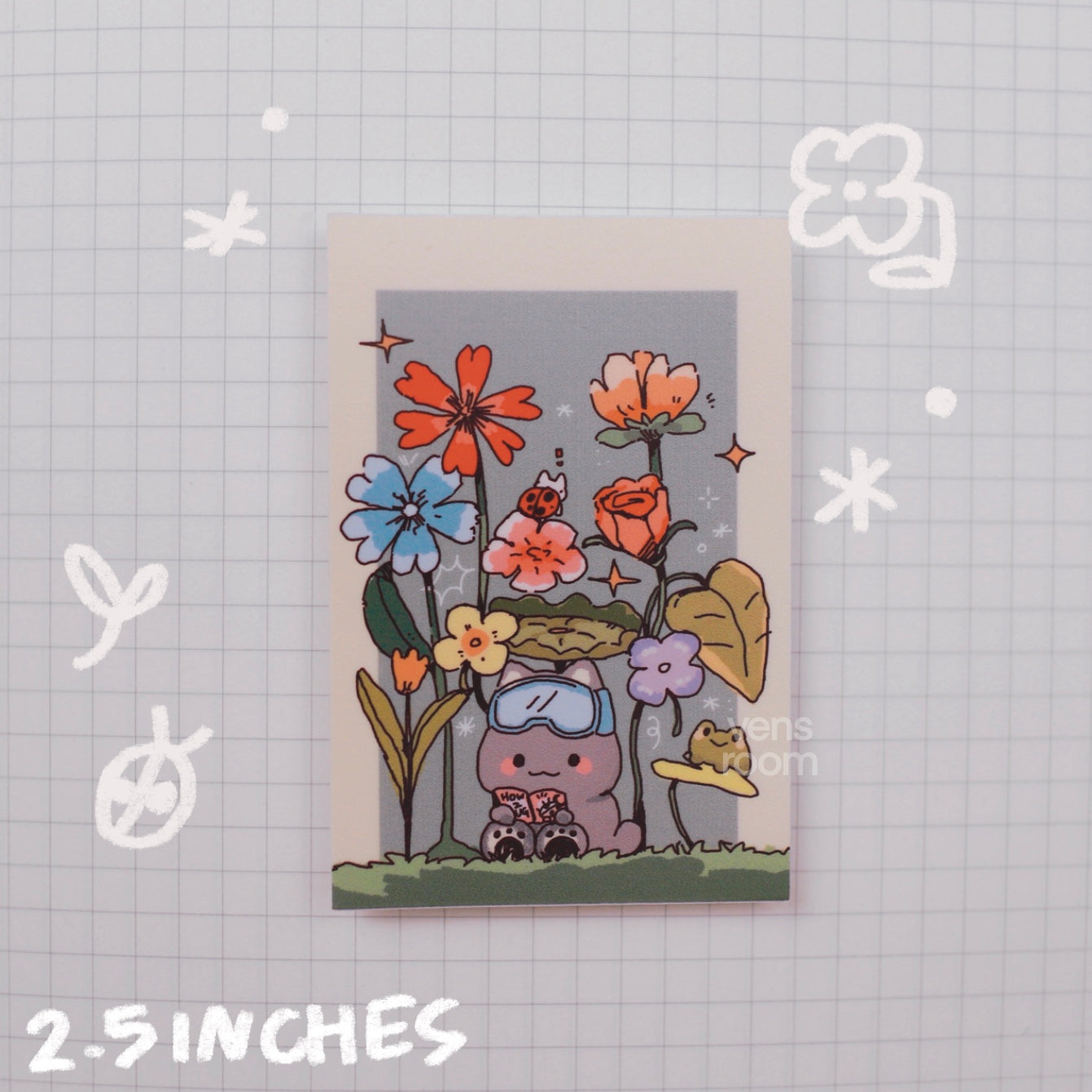 amongst the flowers sticker