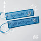 go piss girl keychain