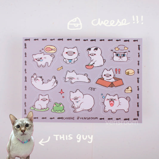 cheese sticker sheet