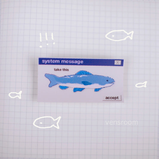 take this fish sticker