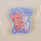 go piss girl sticker
