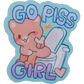 go piss girl sticker
