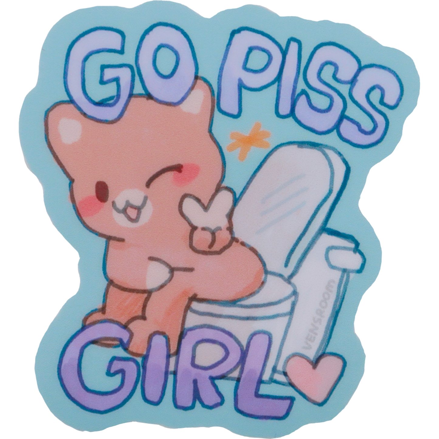go piss girl sticker