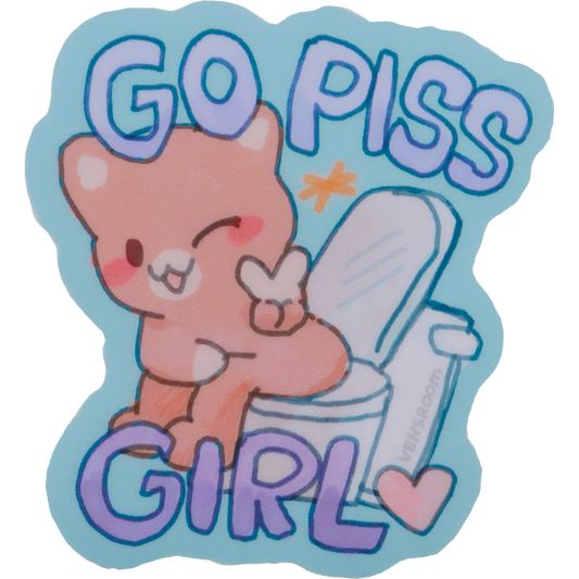 go piss girl sticker