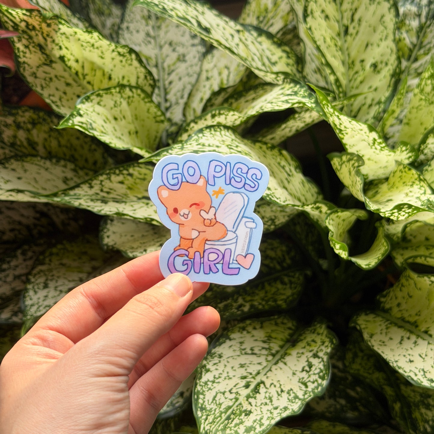 go piss girl sticker
