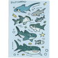 silly sharks sticker sheet