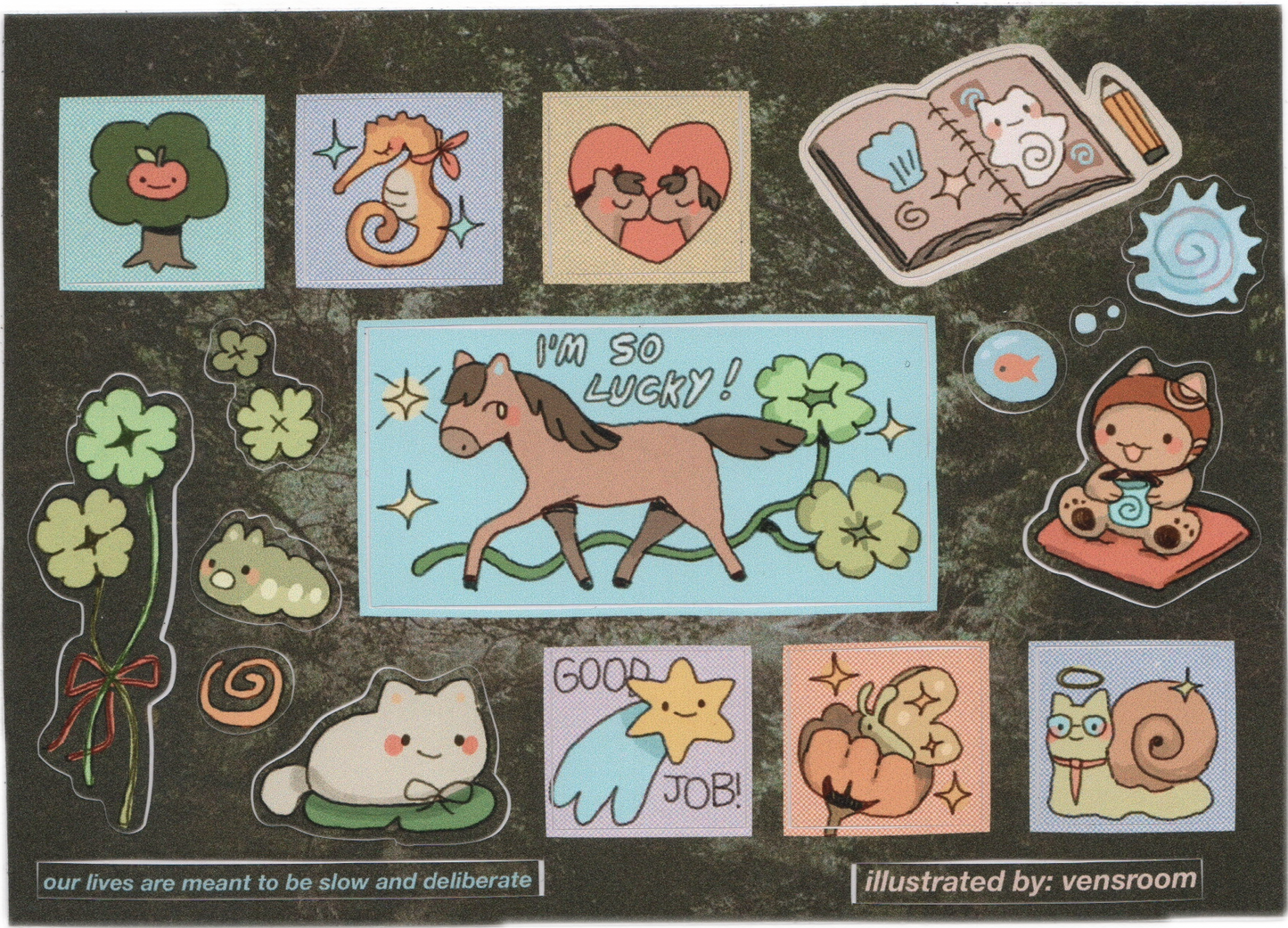 lucky horse sticker sheet (limited)