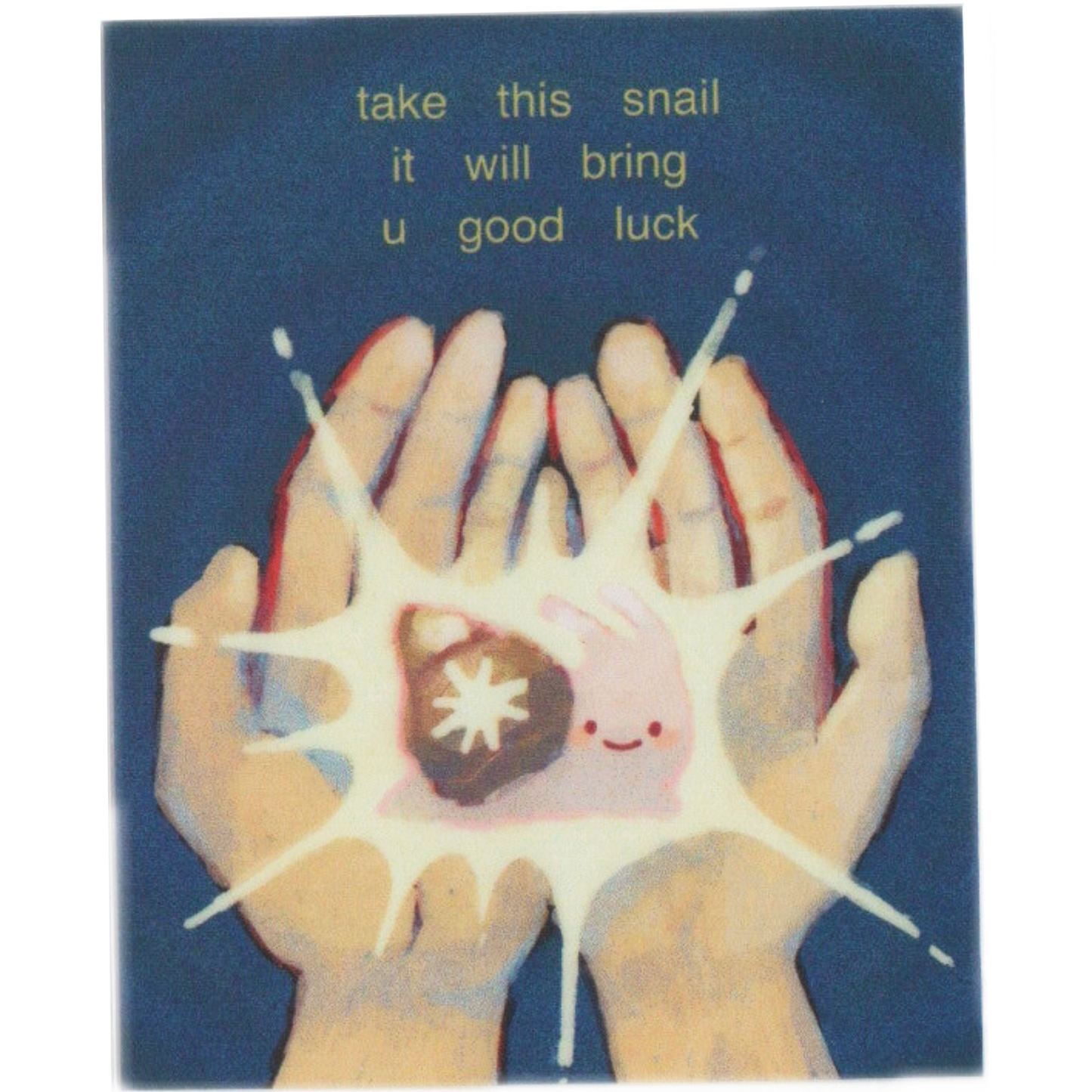 take this snail sticker