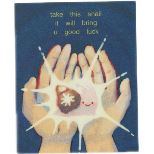 take this snail sticker