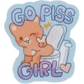 go piss girl sticker